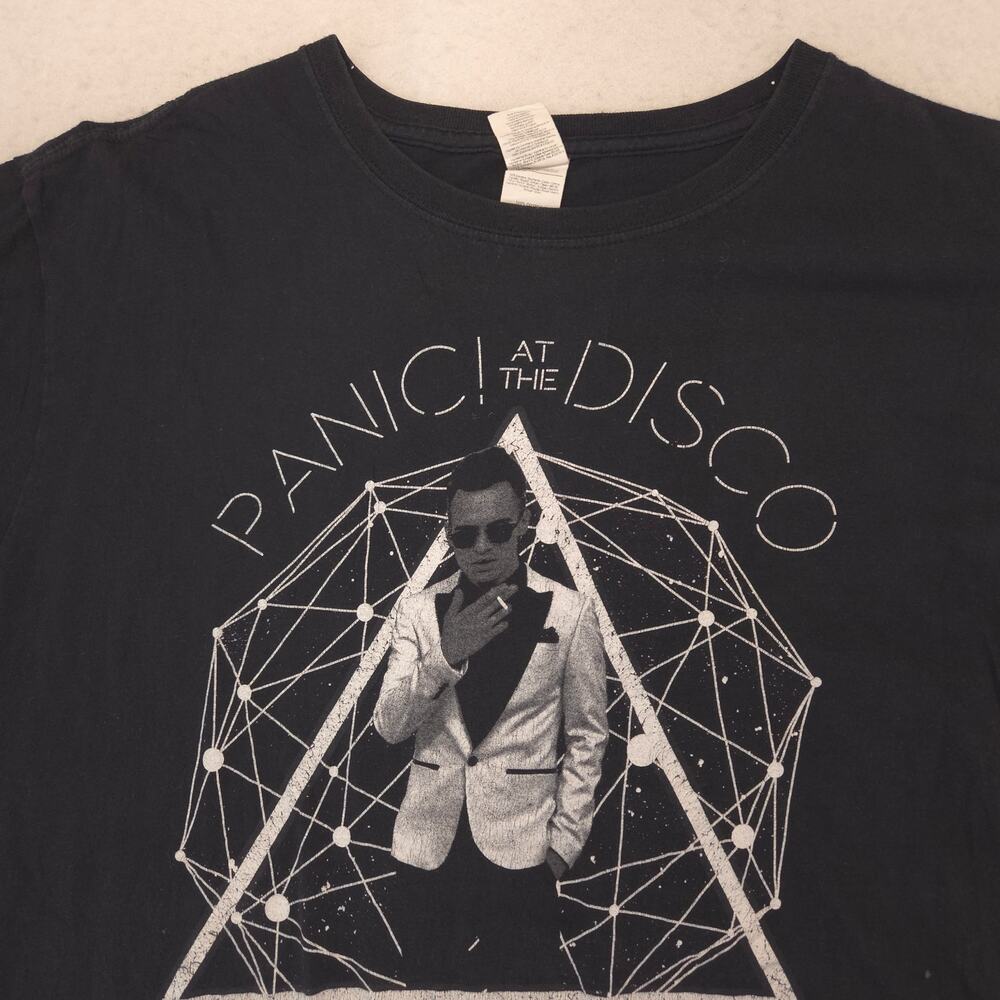 Panic at The Disco Band Short Sleeve Shirt Adult Mens Size Extra Large XL Black